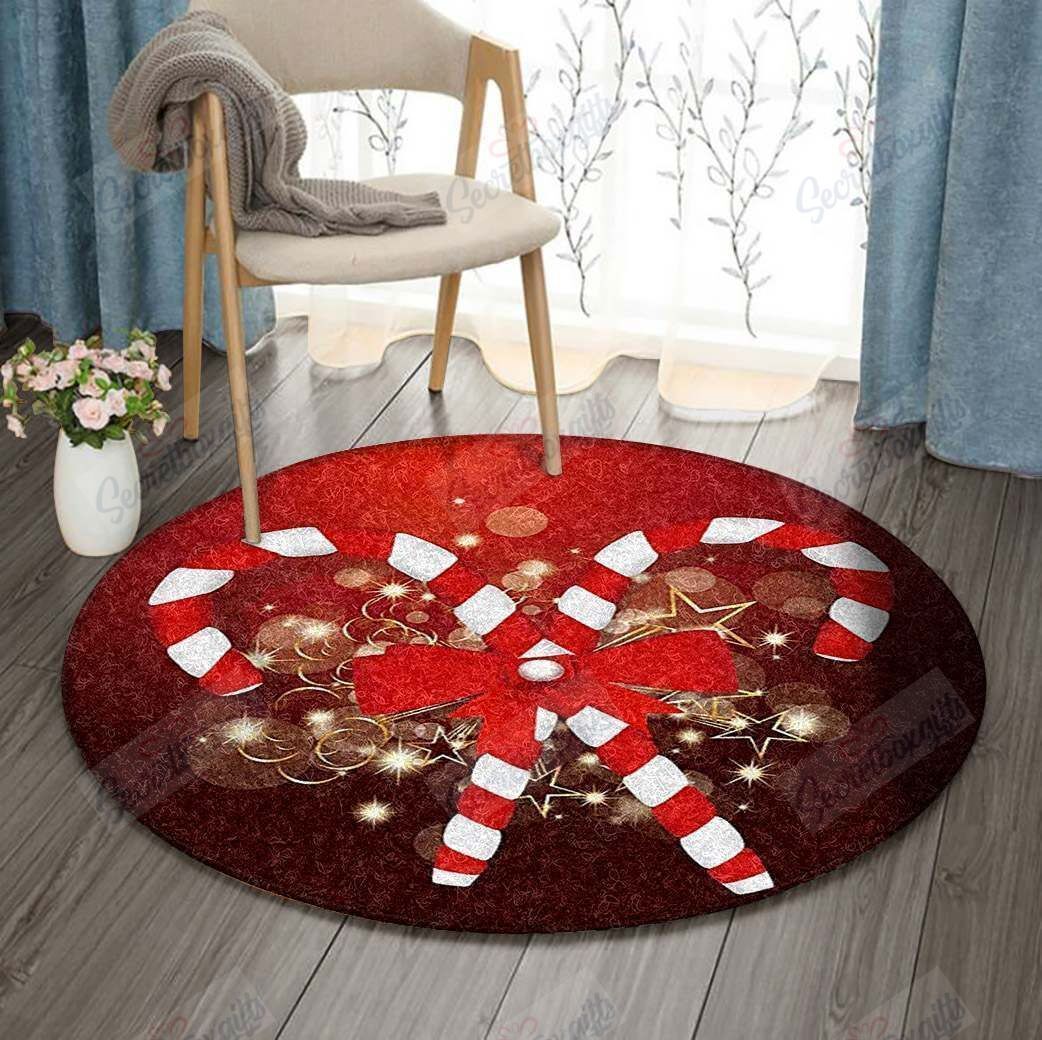Christmas Candy Round Carpet