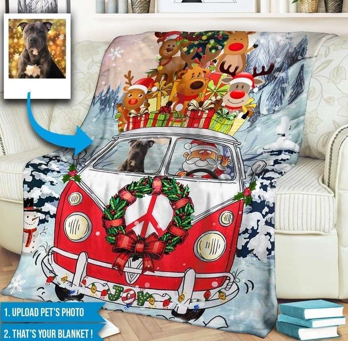 Christmas Car Sherpa Fleece Blanket