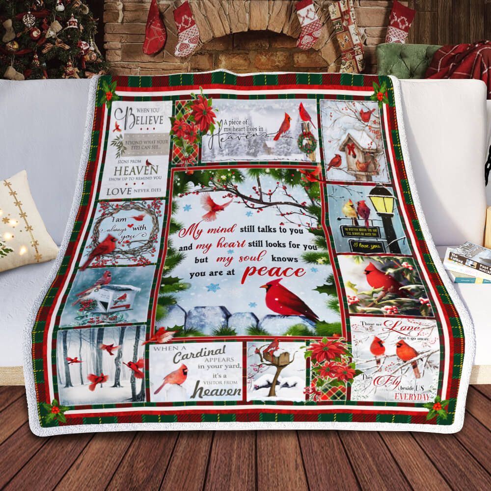 Christmas Cardinal Fleece Blanket