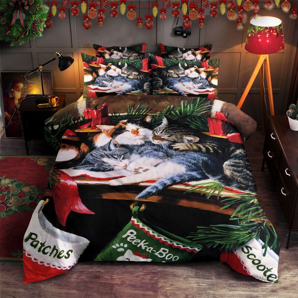 Christmas Cat Bedding Set