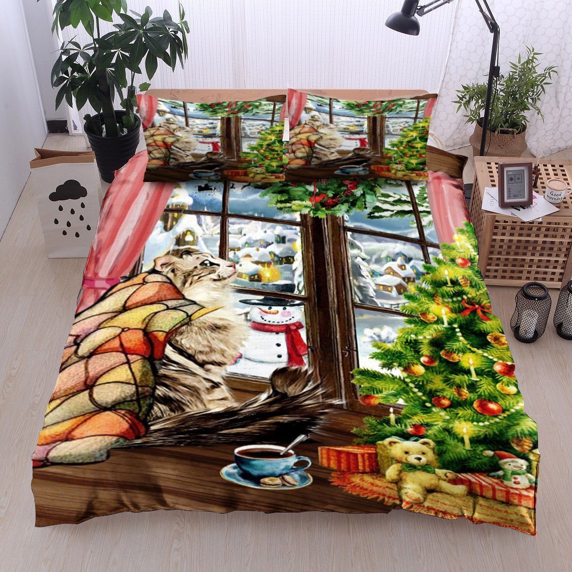 Christmas Cat Bedding Set