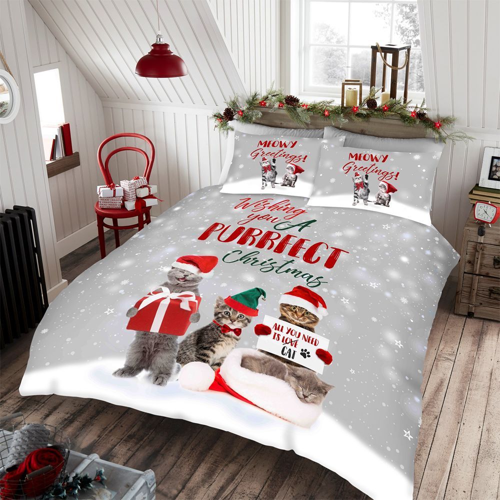 Christmas Cat Bedding Set