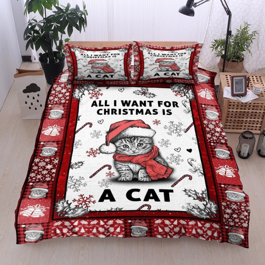 Christmas Cat Bedding Set