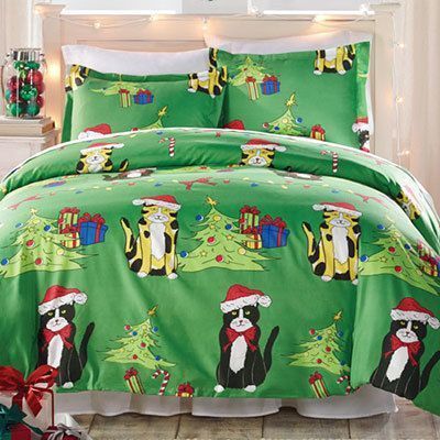 Christmas Cat Bedding Set