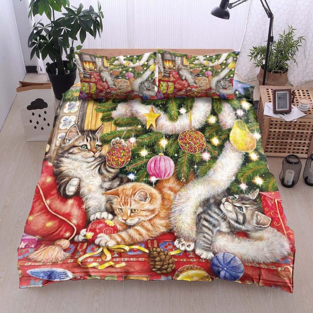 Christmas Cat Bedding Set
