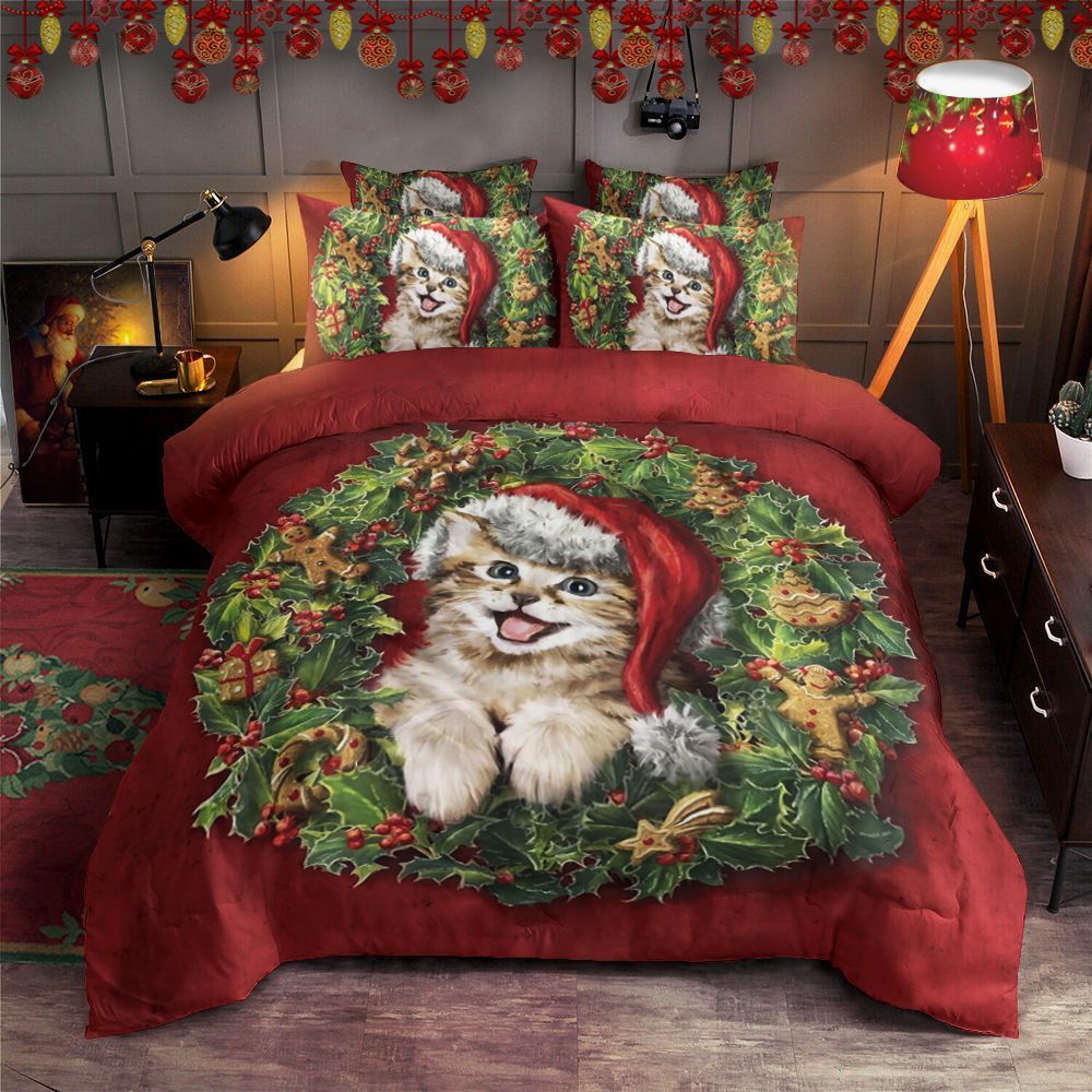 Christmas Cat Bedding Set