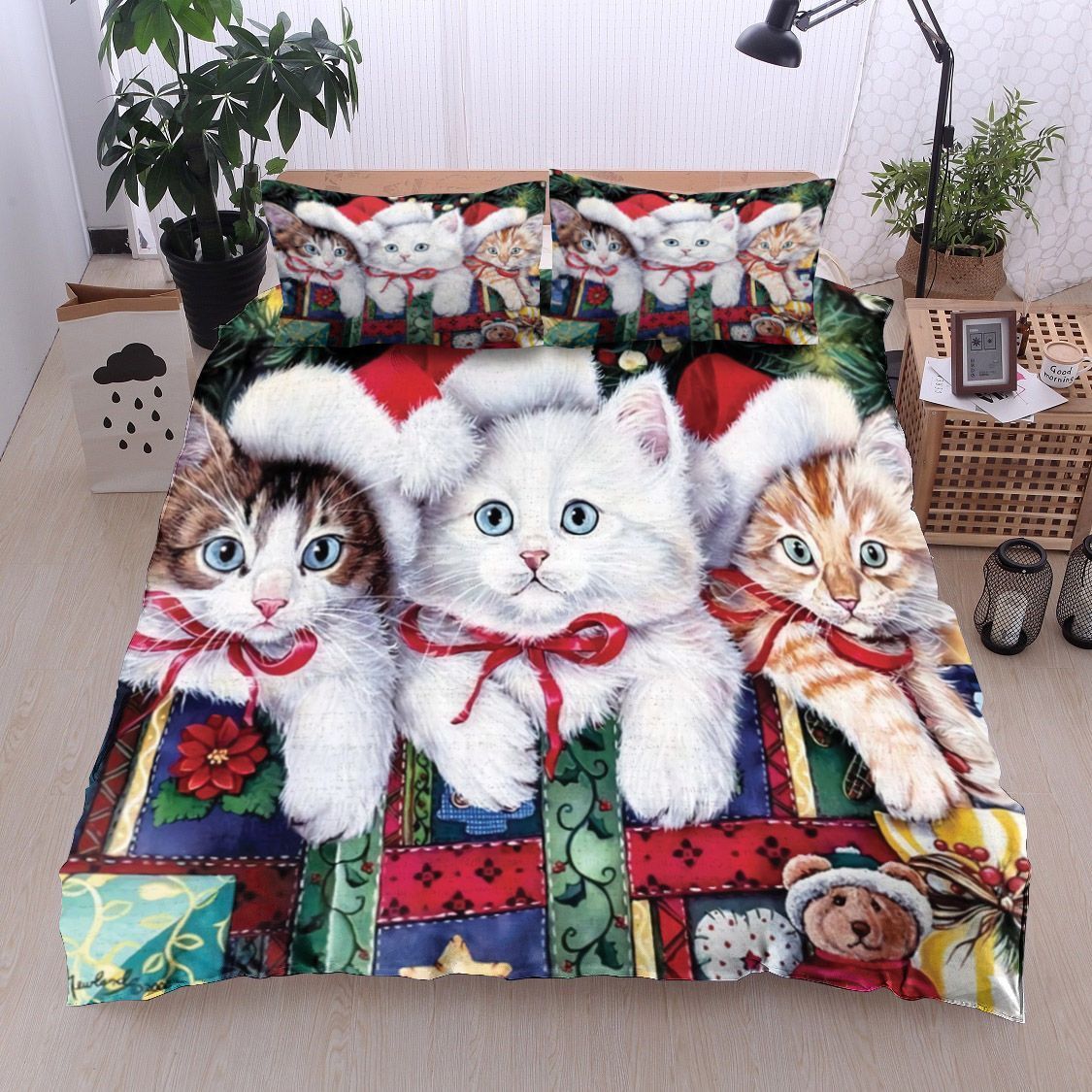 Christmas Cat Bedding Set