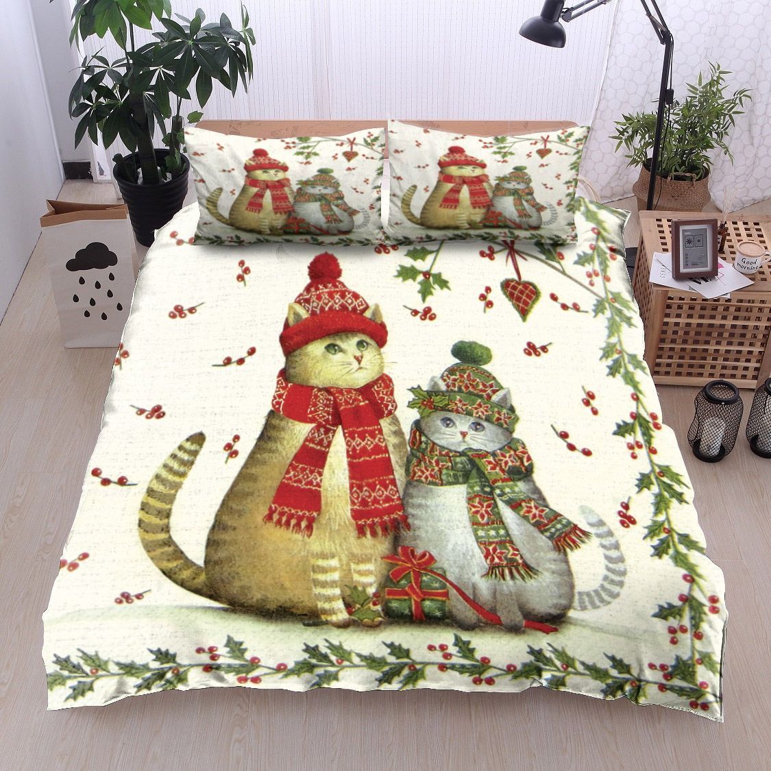 Christmas Cat Bedding Set