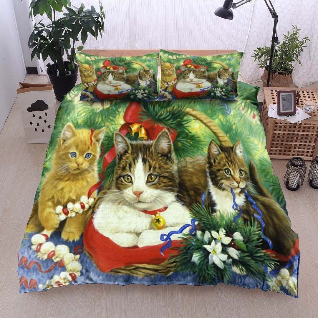 Christmas Cat Bedding Set