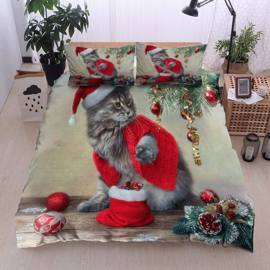 Christmas Cat Bedding Set