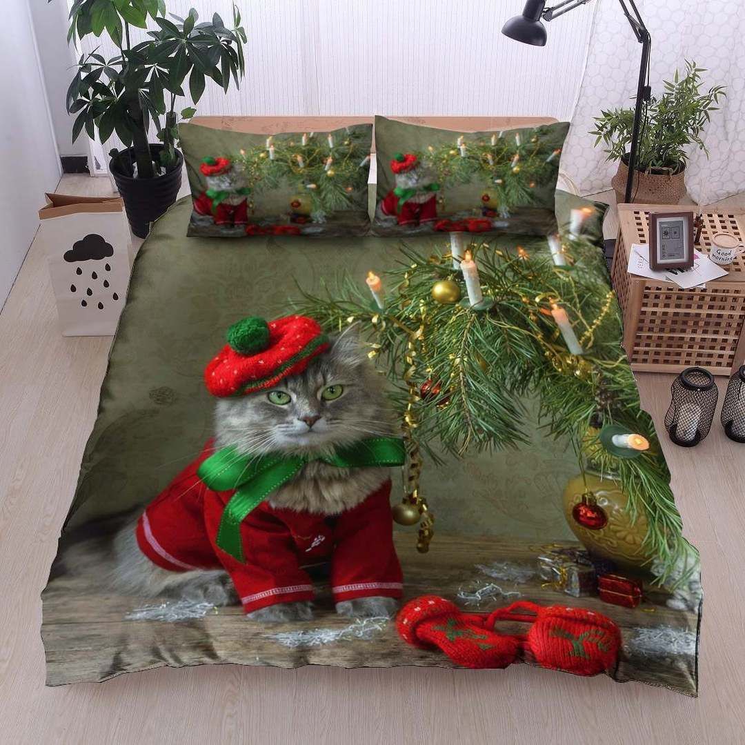 Christmas Cat Bedding Set