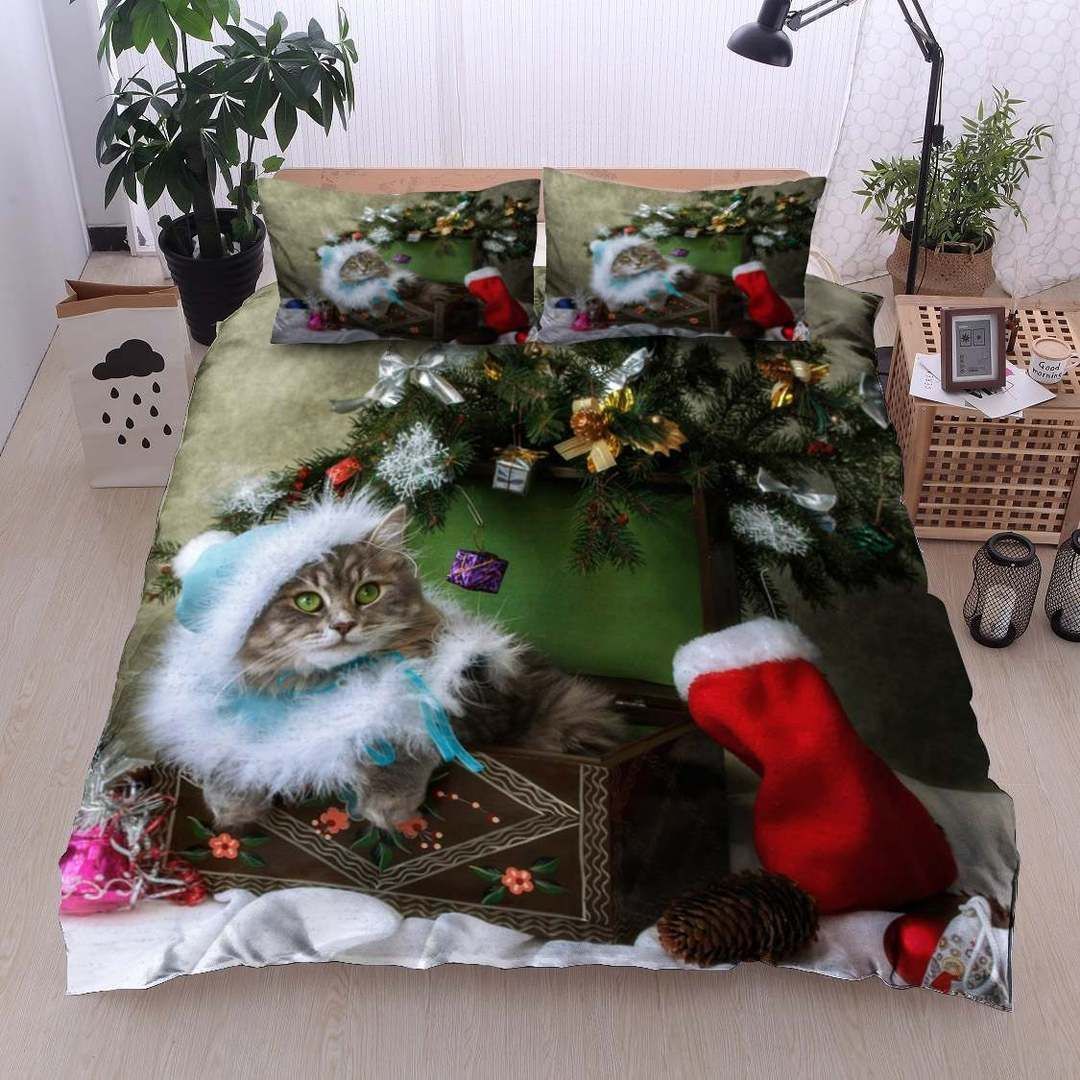 Christmas Cat Bedding Set
