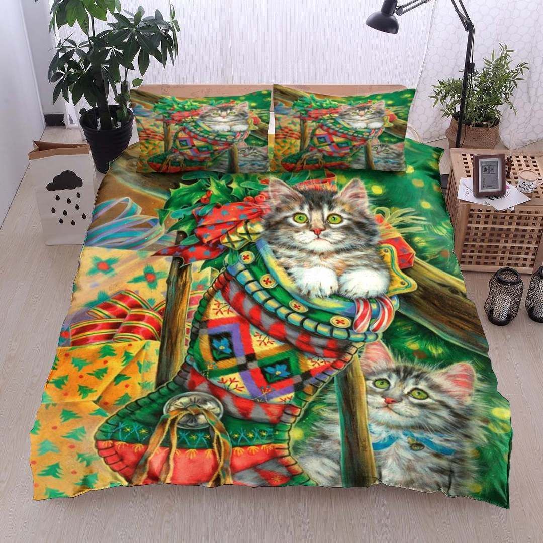 Christmas Cat Bedding Set