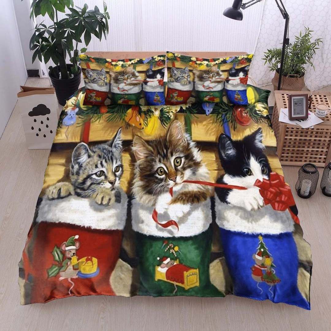 Christmas Cat Bedding Set