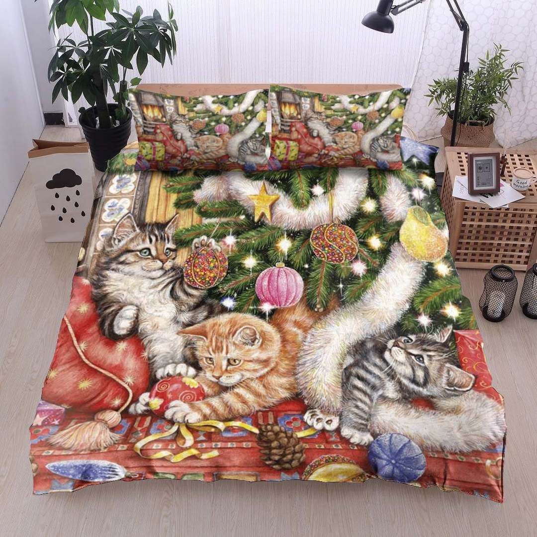 Christmas Cat Bedding Set