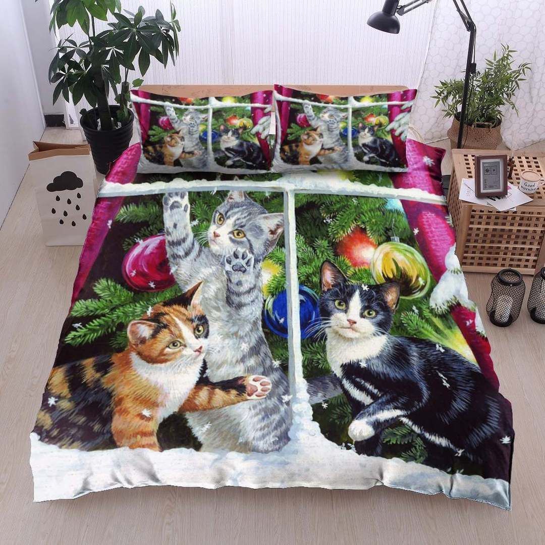 Christmas Cat Bedding Set