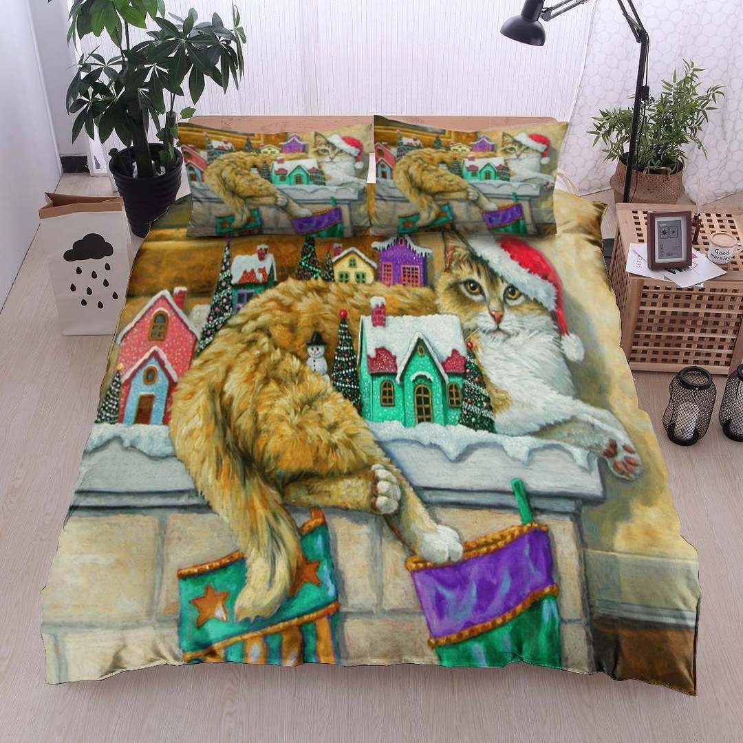 Christmas Cat Bedding Set