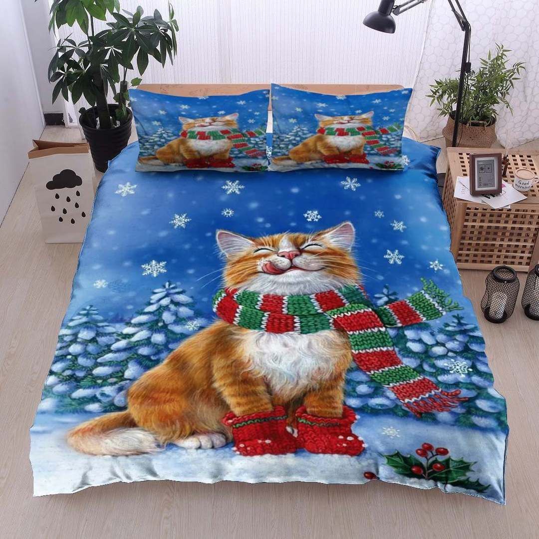 Christmas Cat Bedding Set