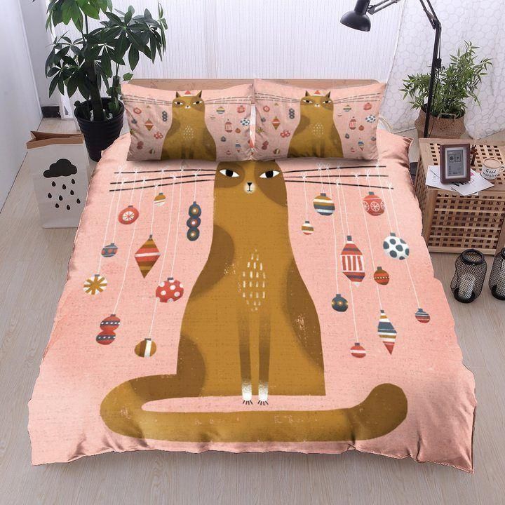 Christmas Cat  Pattern Bedding Set