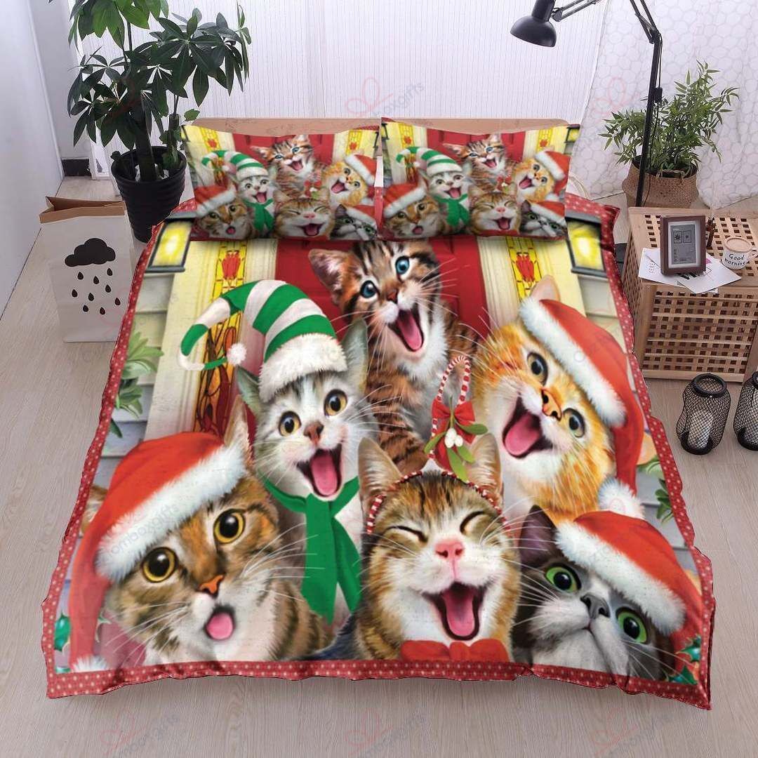Christmas Cats Bedding Set