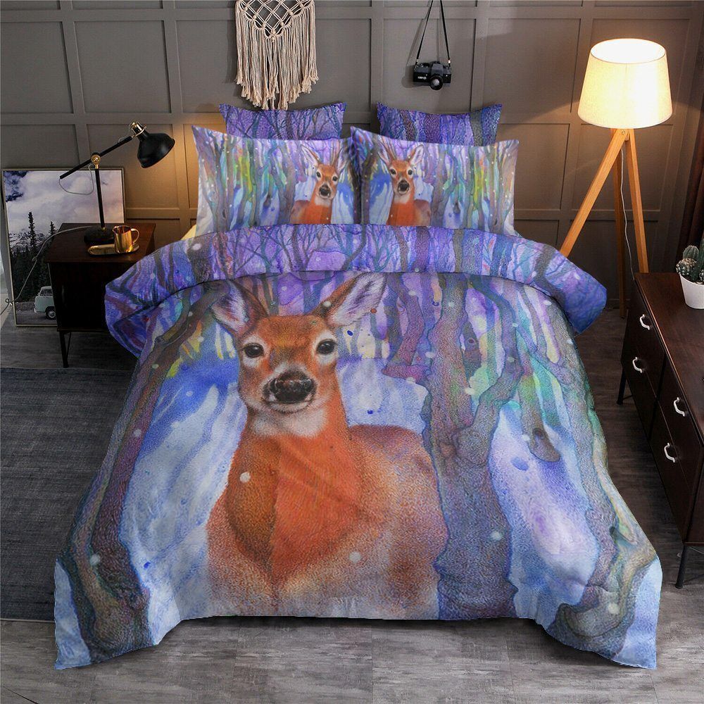 Christmas Cotton Bed Sheets Spread Comforter Bedding Set