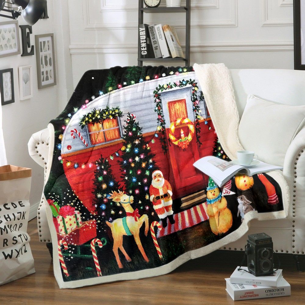 Christmas Sherpa Fleece Blanket
