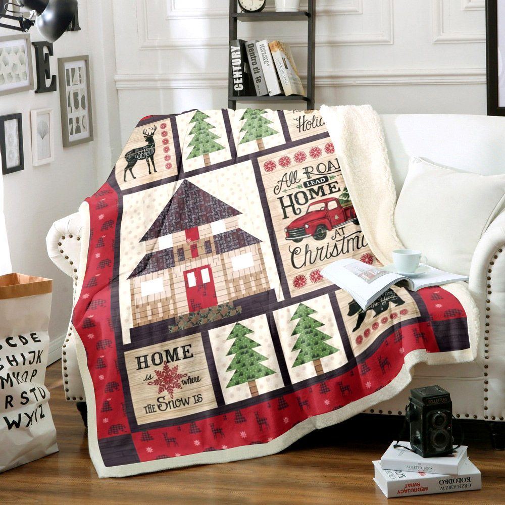 Christmas Sherpa Fleece Blanket