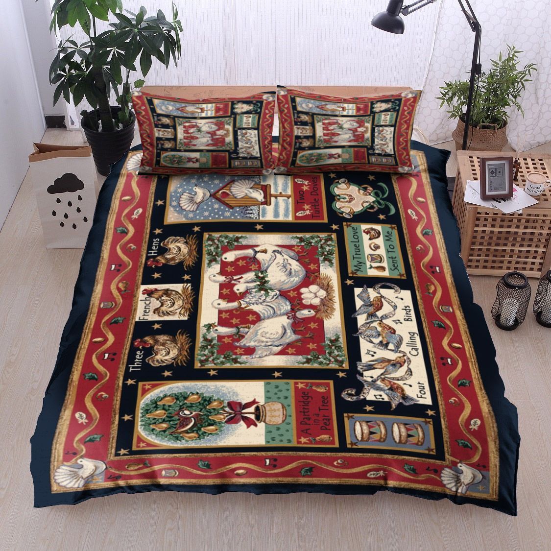Christmas Chicken Bedding Set