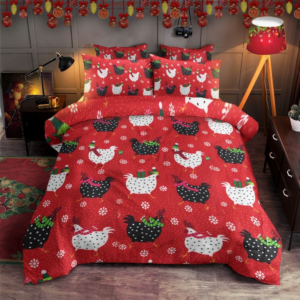 Christmas Chicken Bedding Set