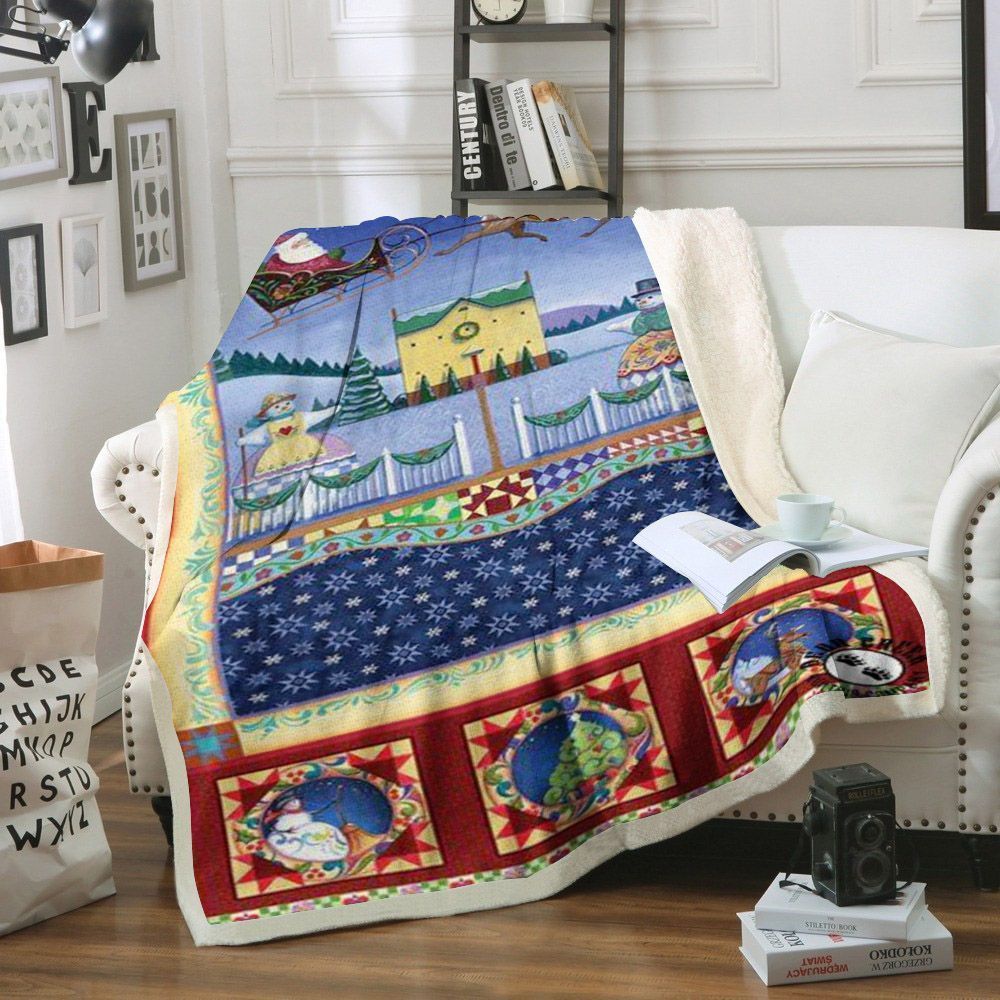 Christmas Sherpa Fleece Blanket