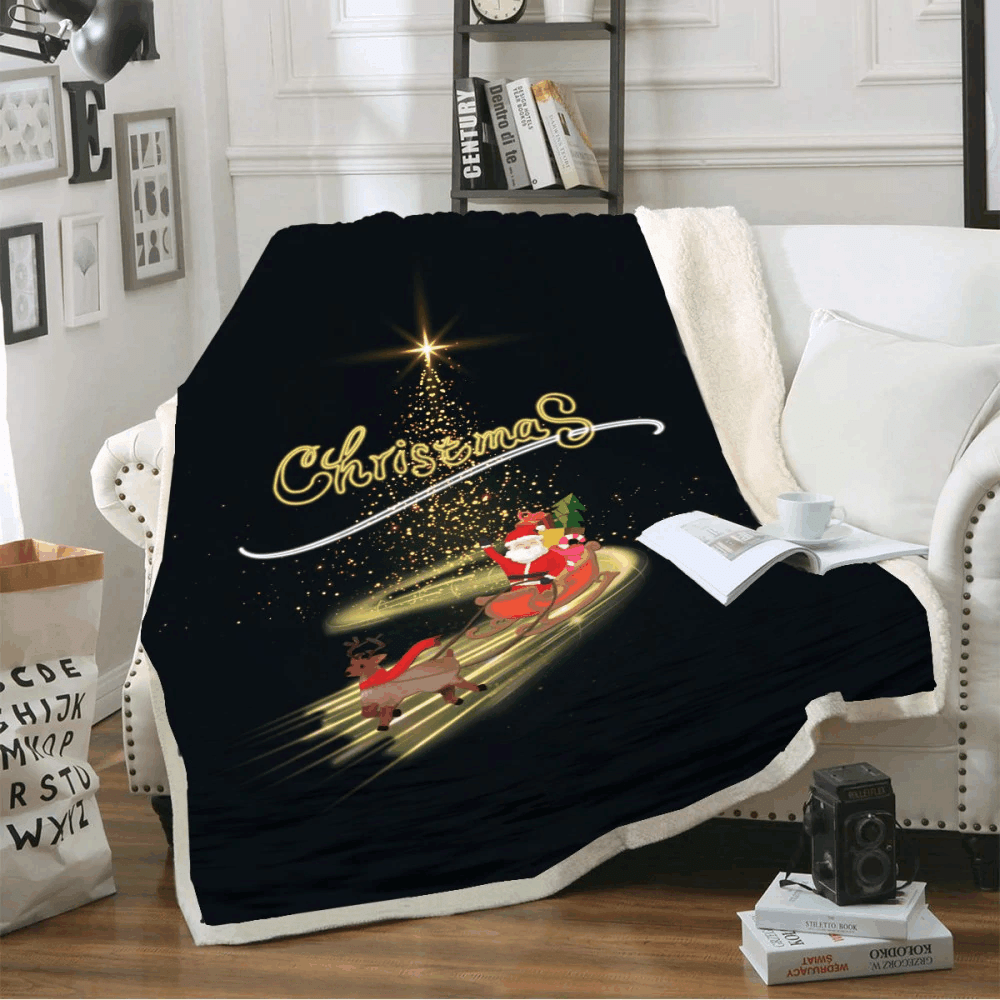 Christmas Sherpa Fleece Blanket