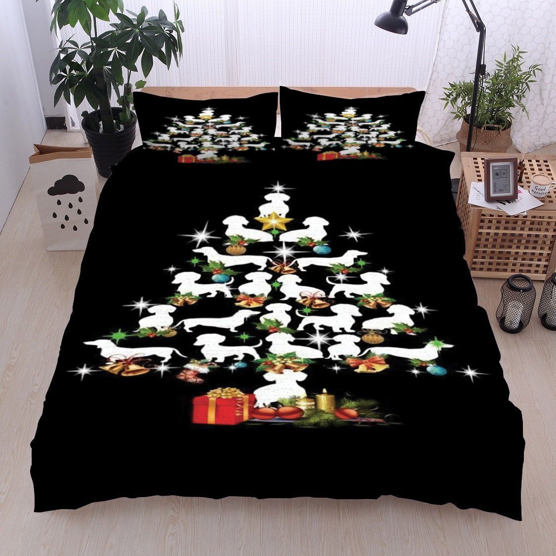 Christmas Dachshund Bedding Set