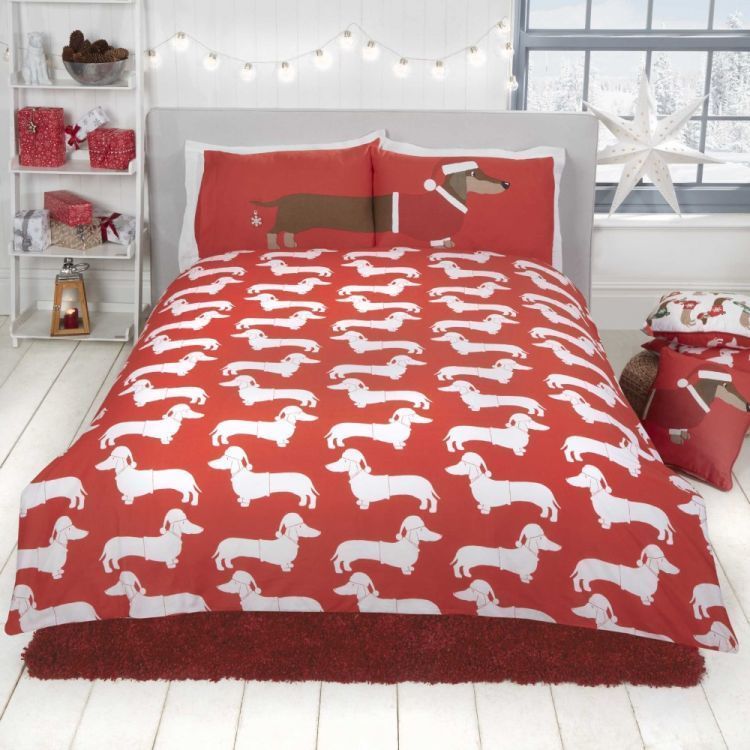 Christmas Dachshund Bedding Set