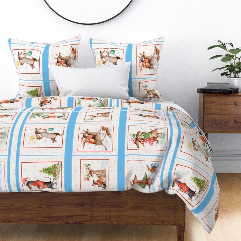 Christmas Dachshund Bedding Set