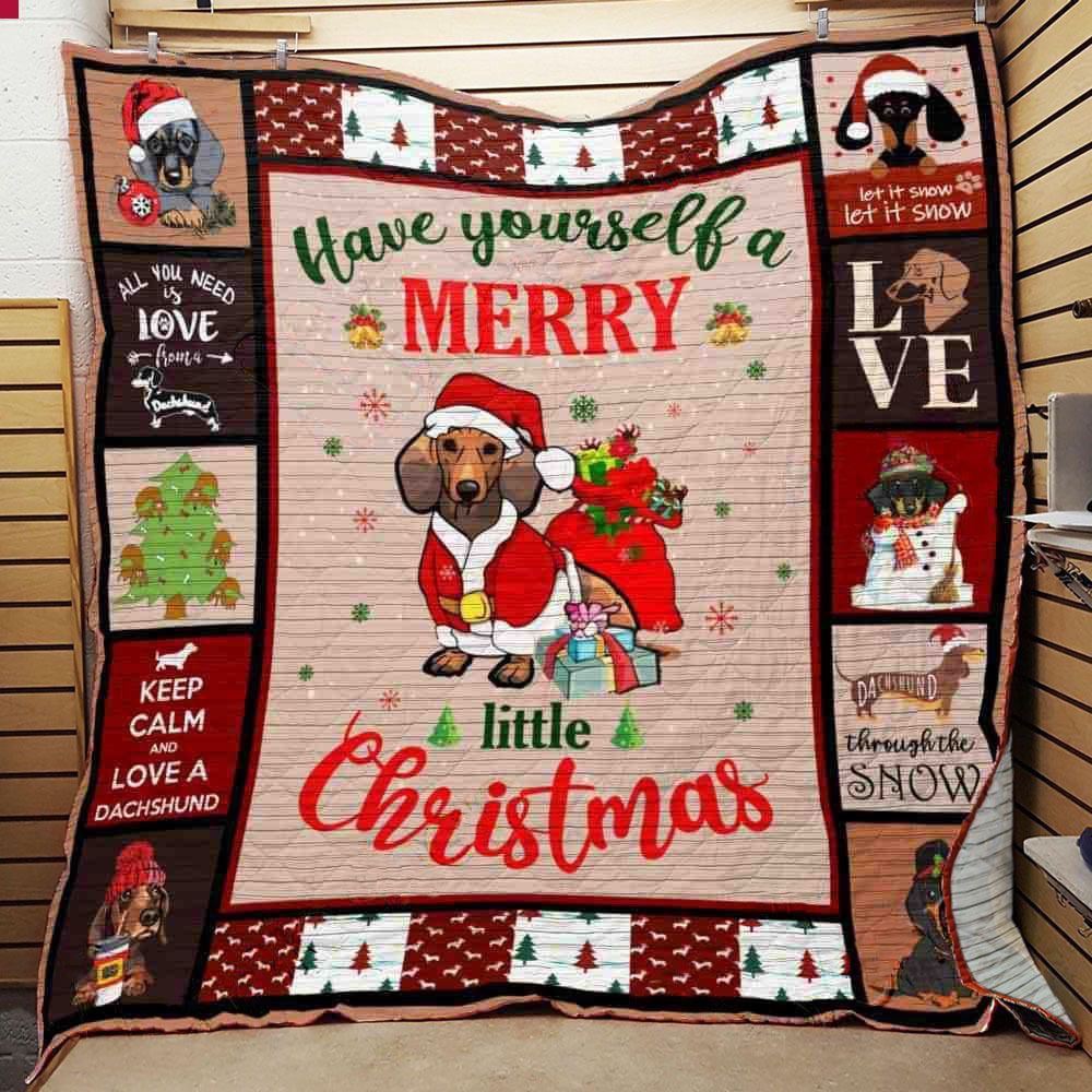 Christmas Dachshund Quilt Blanket ABC07112202