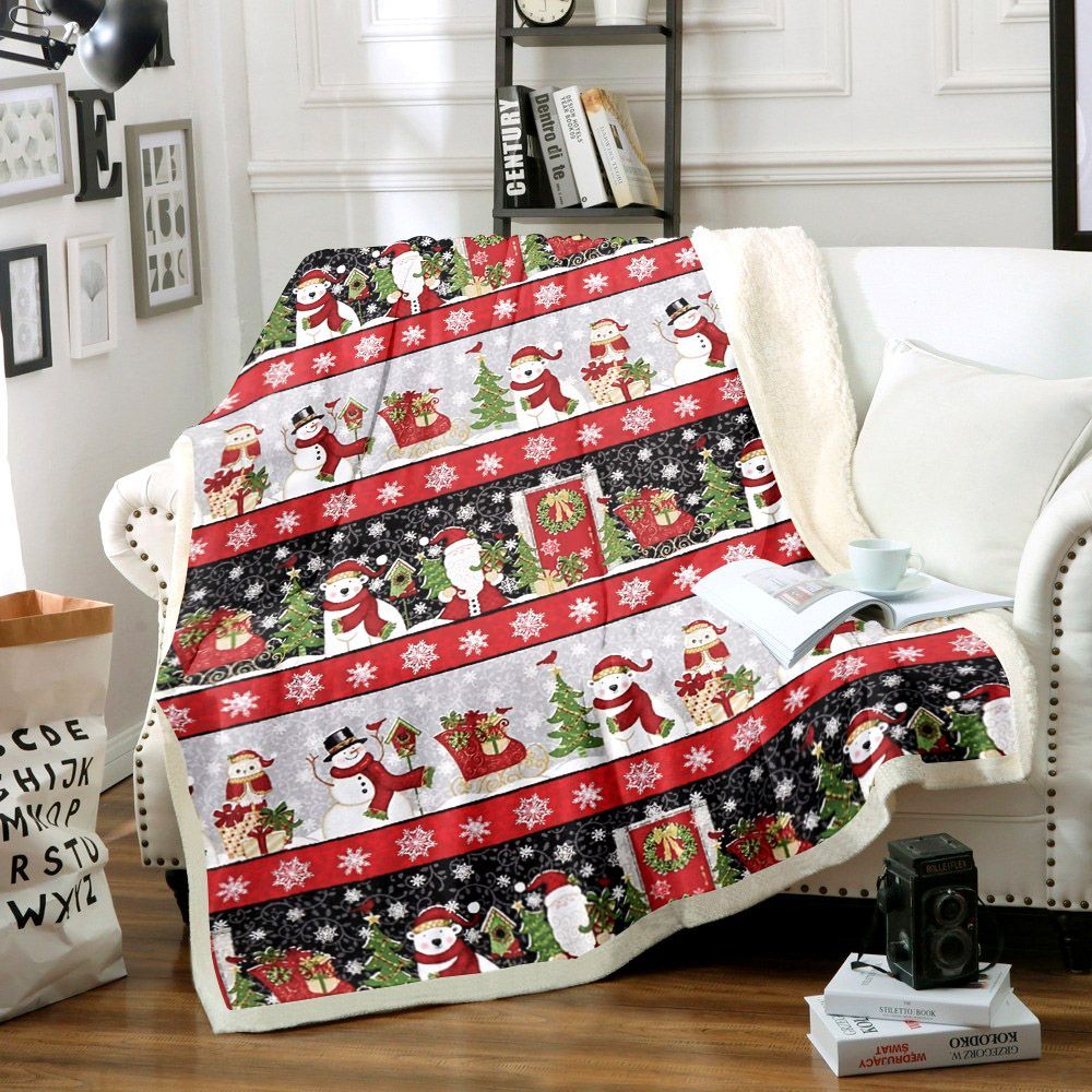 Christmas Day Sherpa Fleece Blanket