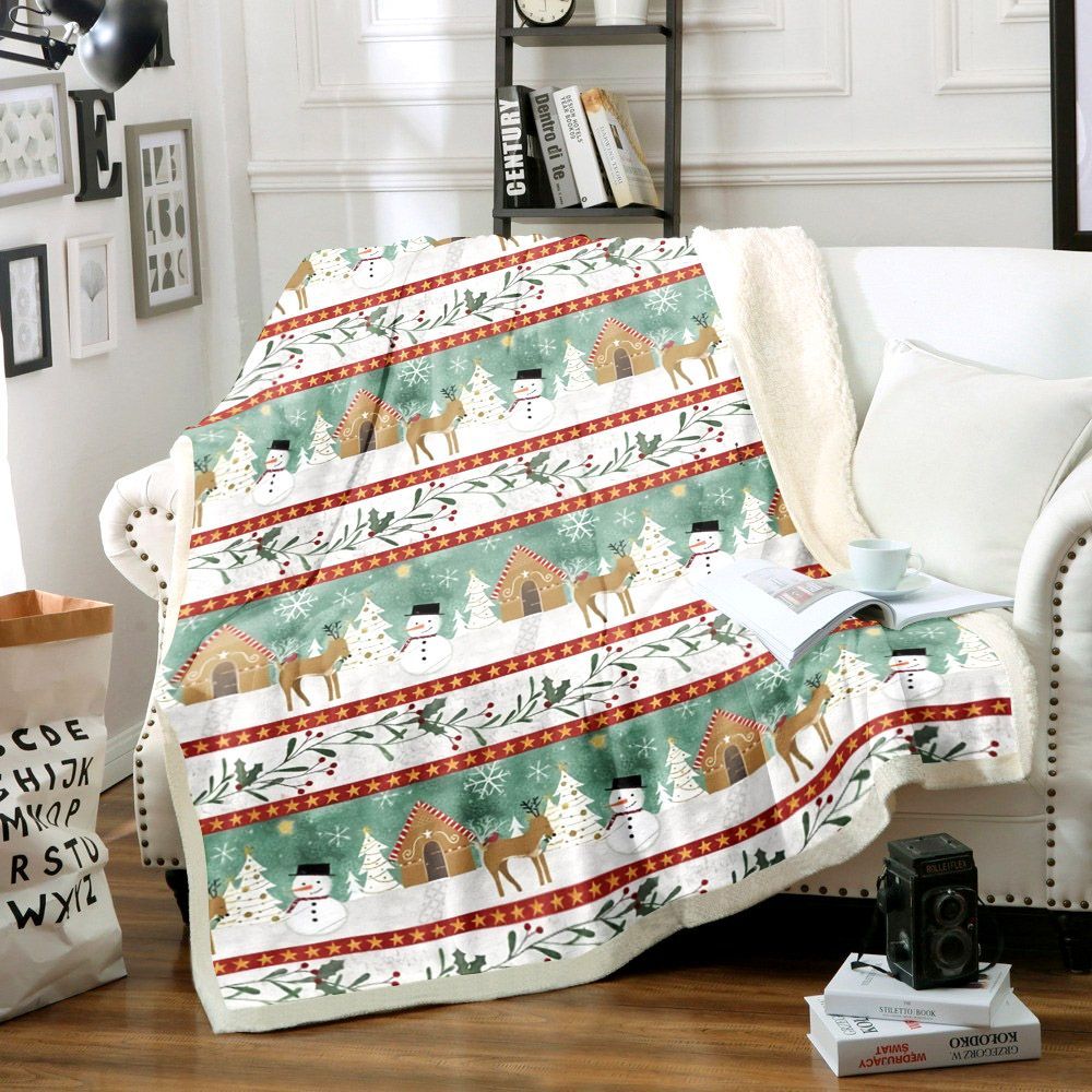 Christmas Day Sherpa Fleece Blanket
