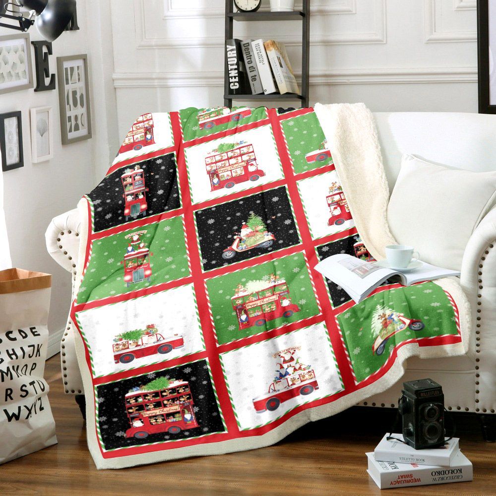 Christmas Day Sherpa Fleece Blanket