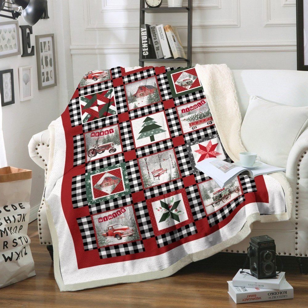 Christmas Sherpa Fleece Blanket