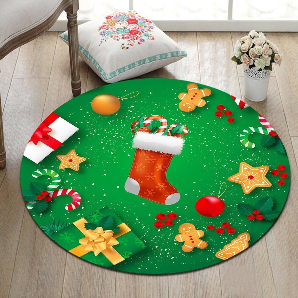 Christmas Decor Round Carpet