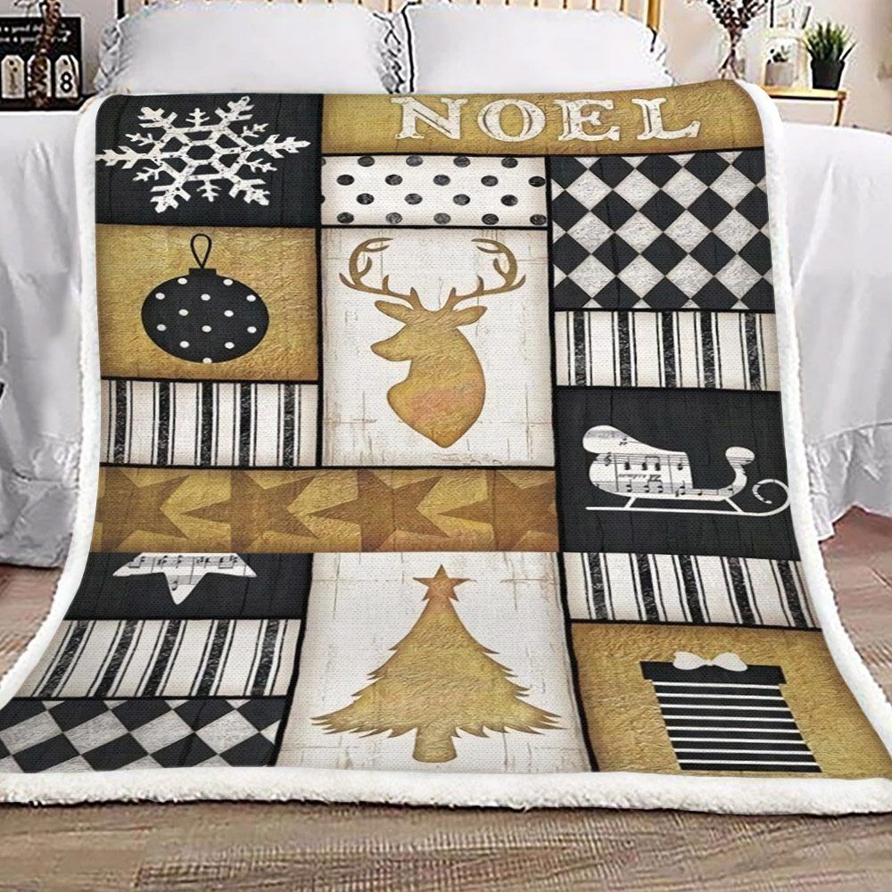 Christmas Decorating Sherpa Fleece Blanket