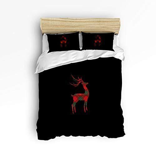 Christmas Deer Black Bedding Set