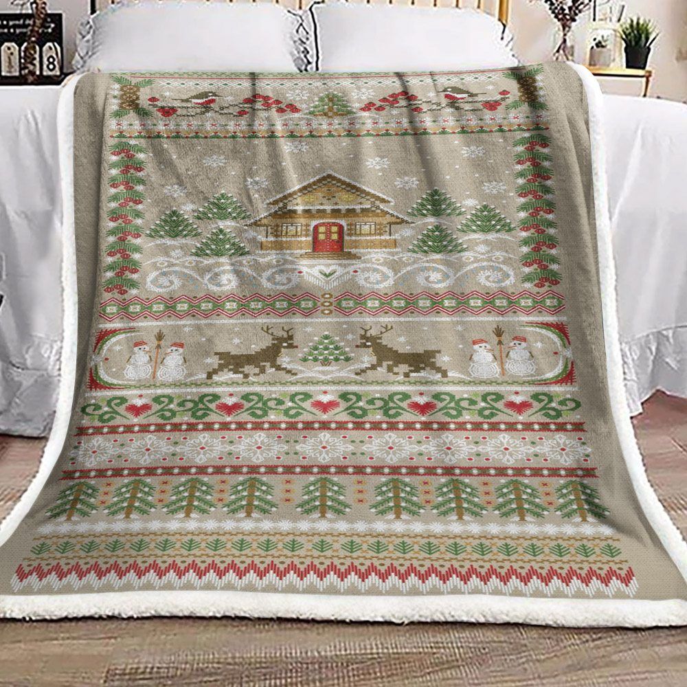 Christmas Sherpa Fleece Blanket