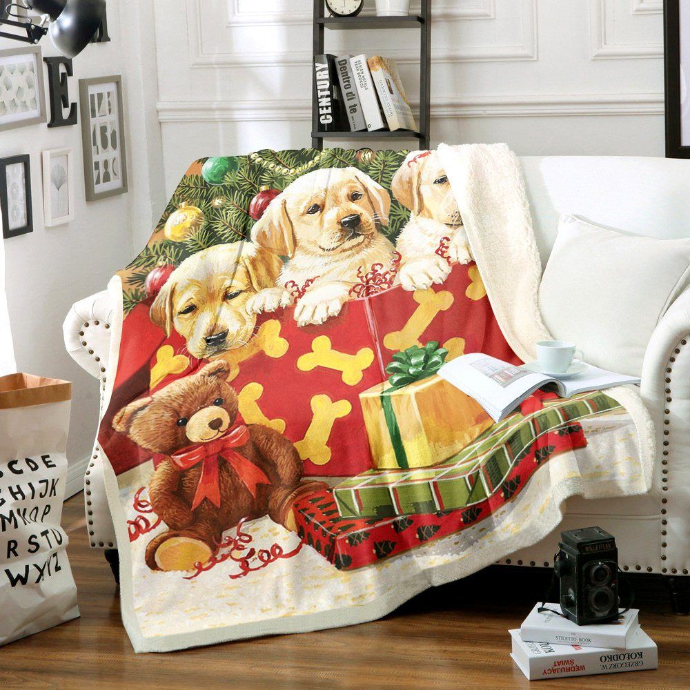 Christmas Dog Sherpa Fleece