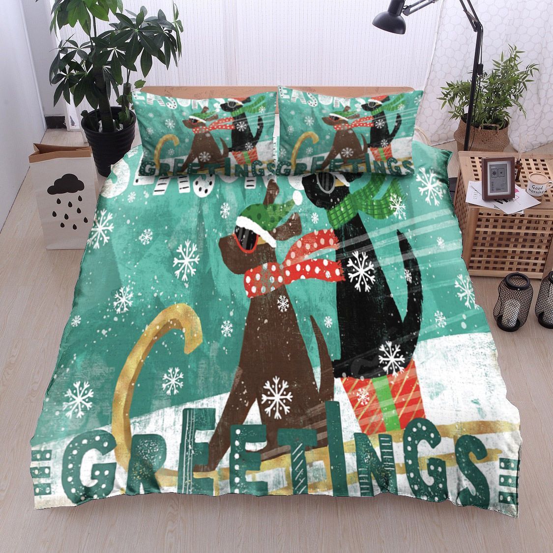 Christmas Dog Bedding Set