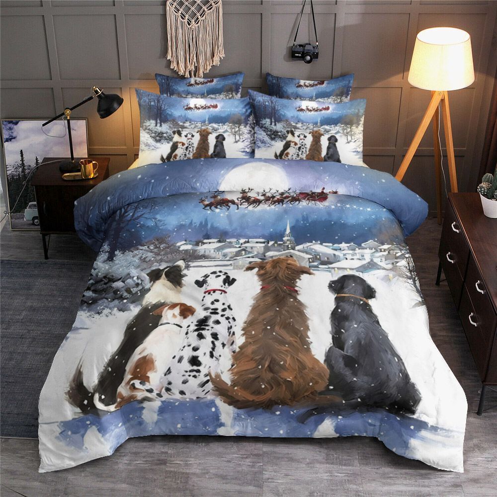 Christmas Dogs Bedding Set
