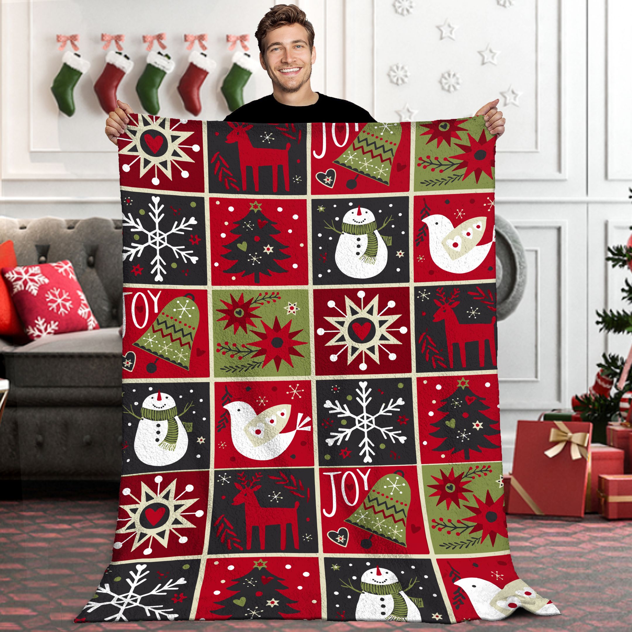 Christmas Sherpa Fleece Blanket