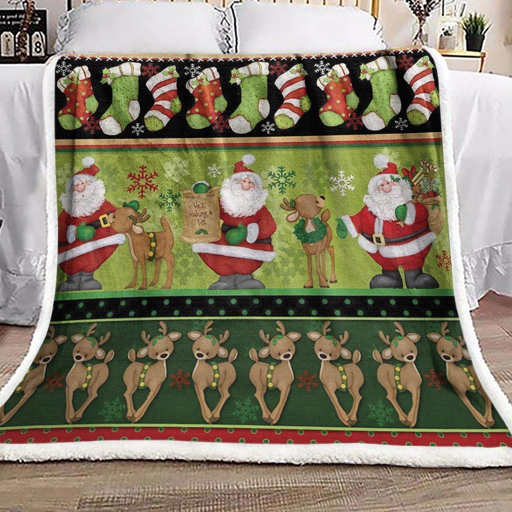 Christmas Sherpa Fleece Blanket