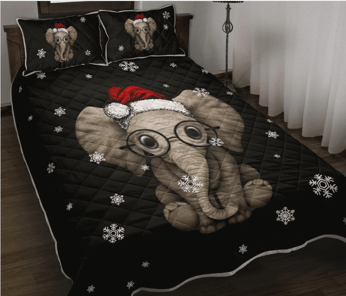 Christmas Elephant Bedding Set