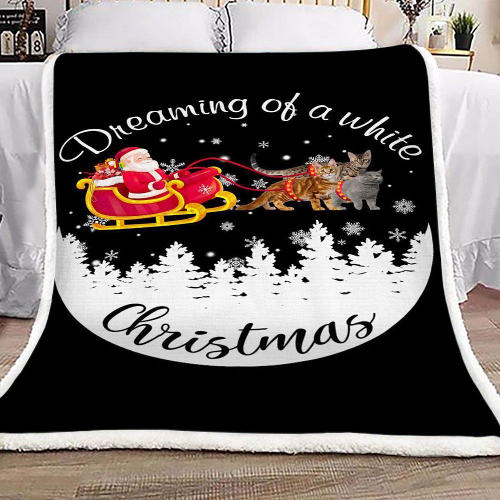 Christmas Family Dreaming Of A White Christmas Sherpa Fleece Blanket